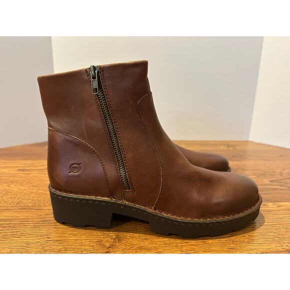 Born Women’s Tricia Handcrafted Leather Ankle Boots – Brown – Size 9.5 – NWOB - Picture 2 of 11